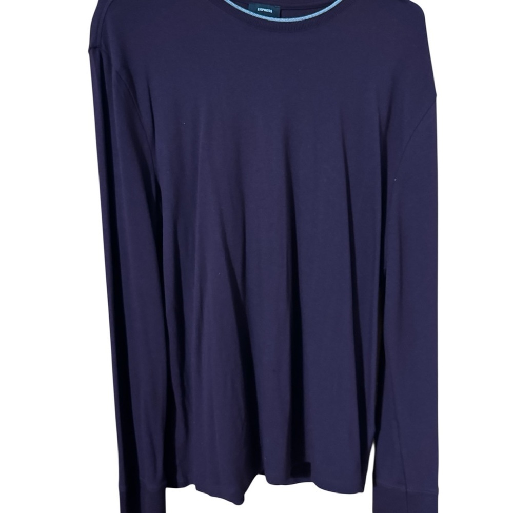 Express Blue Long Sleeve Tees